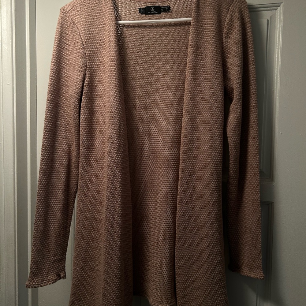 Volcom Women's Tan Open Cardigan
